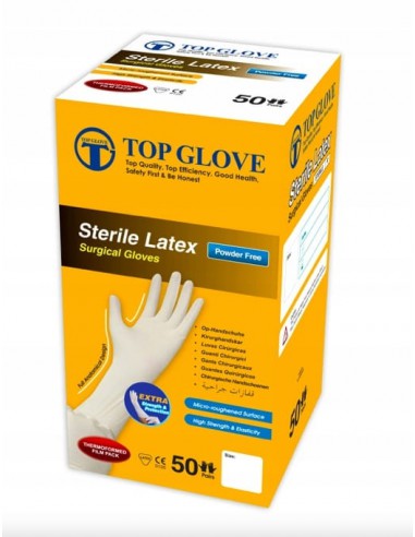 ZF.  Rękawice TOP GLOVE sterylne 8.5 pudrowane