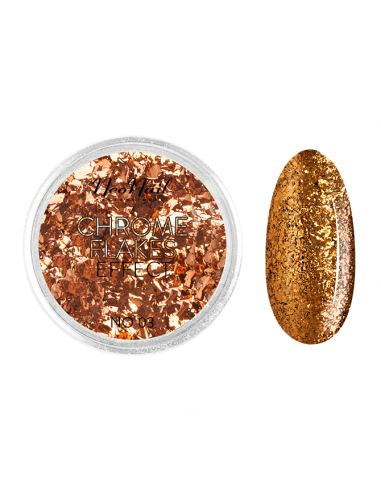 ZN.  Neonail Chrome Flakes 03 miedziany