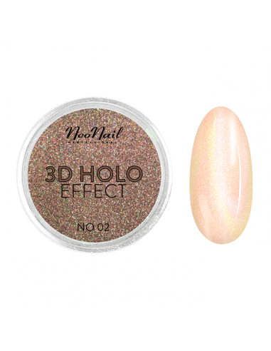 ZN.  Neonail 3D Holo Effect 2g brzoskwinia 02 