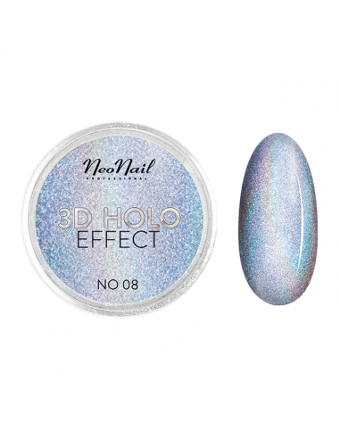 ZN.  Neonail 3D Holo Effect 2g białe srebro 08