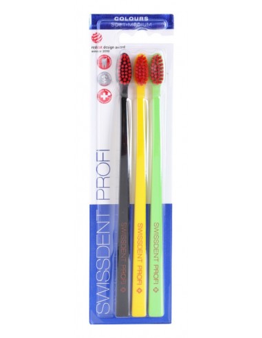 ZL.  Swissdent szczoteczki Colours Trio 3szt.