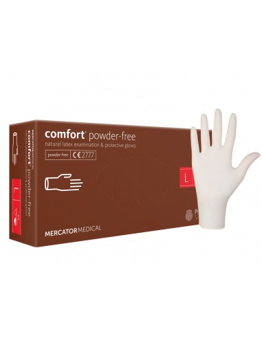 ZF.  Rękawice Comfort lateksowe bezpudrowe L