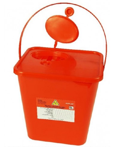 Y.  POJEMNIK NA ODPADY CZERWONY NEUPLAST 5L 