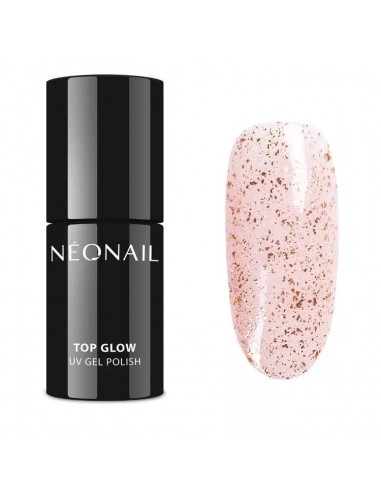 ZN.  Neonail Top Glow Rose Gold Flakes 7,2ml
