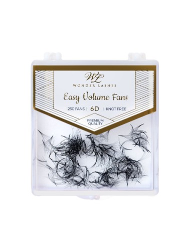 ZN.  Rzęsy EASY Volume Fans 6D 0,07 C-12mm