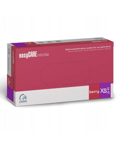 ZF.  Rękawice Easycare nitrylowe XS Berry RÓŻ