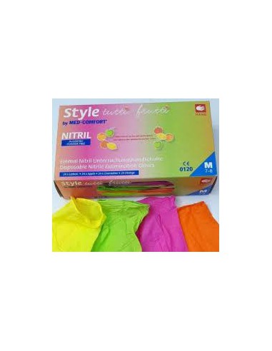 ZF.  Rękawice Nitrylowe Style Tuttifrutti M