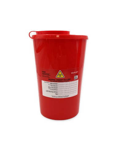 Y.  Pojemnik na odpady czerwony Neuplast 2L 