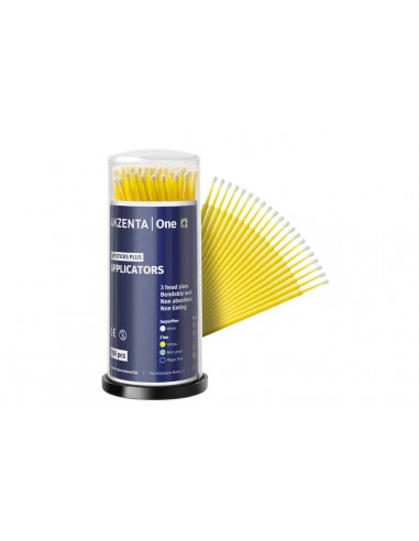 ZF.  Mikropędzelki Microbrush 100 fine żółte