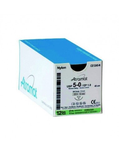P.  Nici Chirurg.Nylon Atramat 5/0 CE16 75cm-1szt