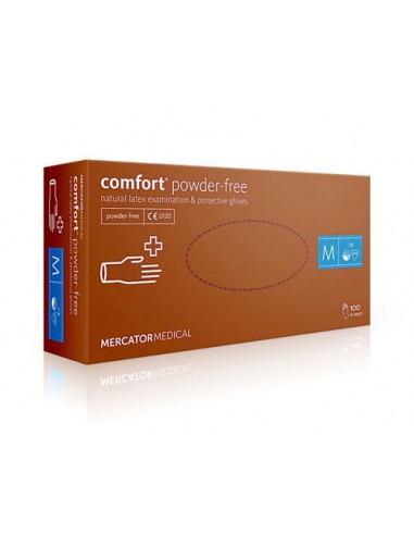 ZF.  Rękawice Comfort lateksowe bezpudrowe M