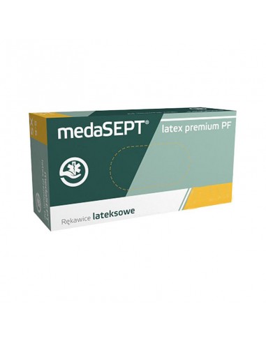 ZF.  Rękawice Medasept latex PF bezpudrowe M 