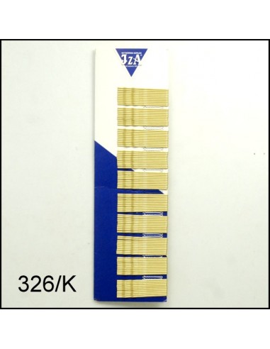 ZN.  Wsuwka Karbowana 6cm Bez Kulki Złota 100szt.