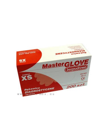 ZF.  Rękawice Masterglove PF Nitrylowe XS nieb 200