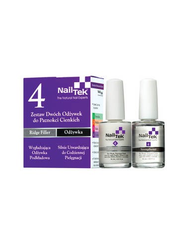 ZN.  Nail Tek 4 Zestaw Odżywek 2x15ml