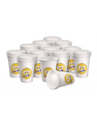 ZF.  Kubeczki kolorowe 50szt. Smily Akzenta yellow