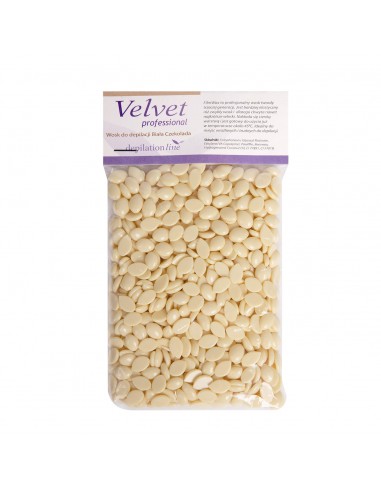 ZN.  Wosk twardy Velvet perełki biała czekol.100g