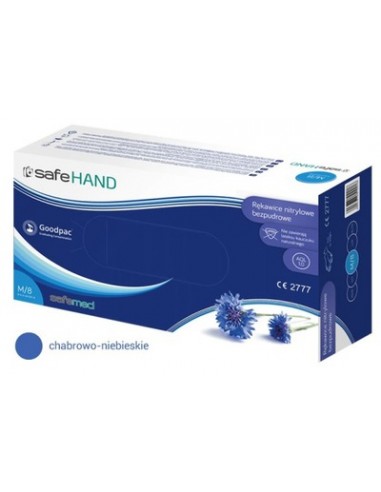 ZF.  Rękawice Safehand Blue L Nitrylowe 100szt.