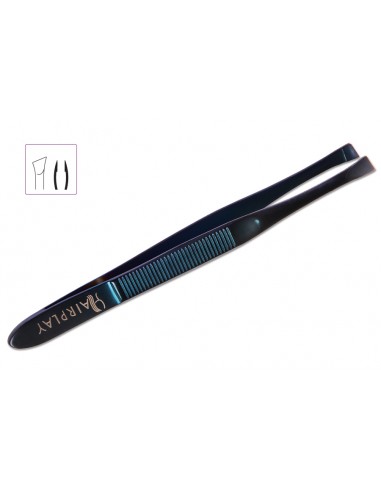ZN.  Hairplay Pęseta P 51-9 skośna niebieska