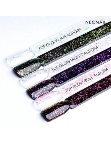 ZN.  Neonail Top Glow Aurora Lime Flakes 7,2ml