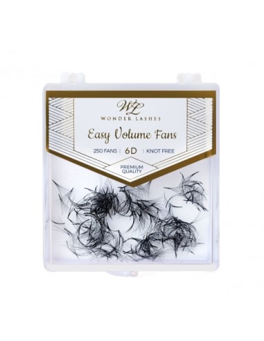 ZN.  Rzęsy EASY Volume Fans 6D 0,07 C-11mm