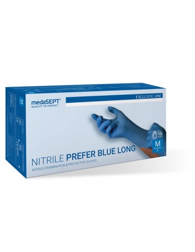 ZF.  Rękawice Medasept Prefer Blue LONG M
