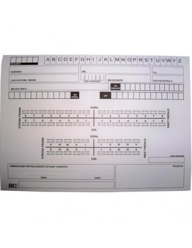 ZF.  Karta Pacjenta 100szt