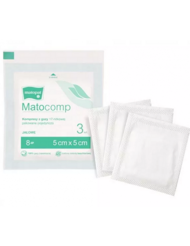 ZF.  Kompresy gaz. jałowe 5x5cm 3szt...