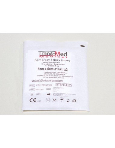 ZF.  Kompresy gaz. jałowe 5x5cm 3szt...