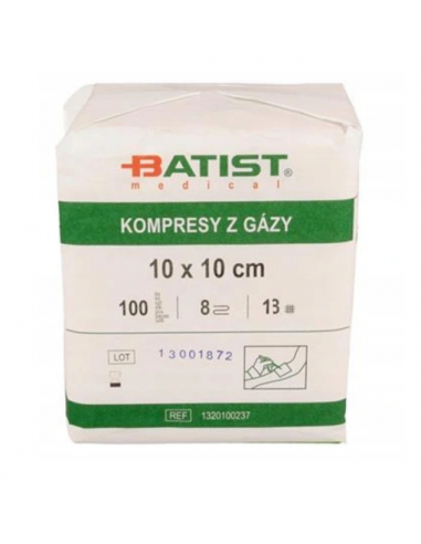 ZF.  Kompresy gaz. niejał. 10x10cm...