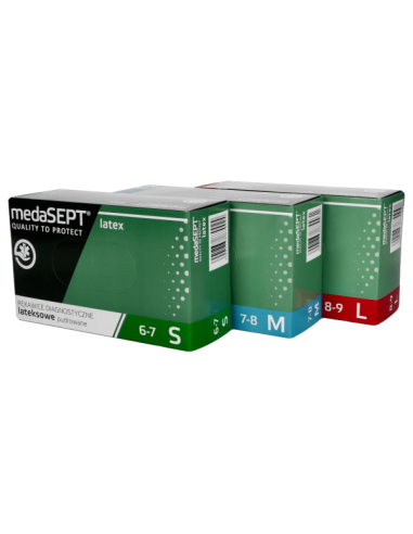 ZF.  Rękawice Medasept latex premier XL