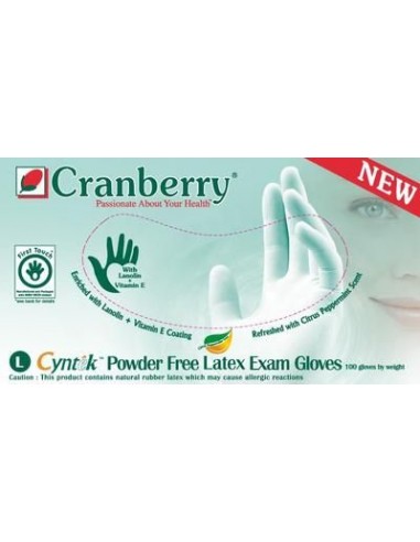 ZF.  Rękawice Cranberry lateks B/P L