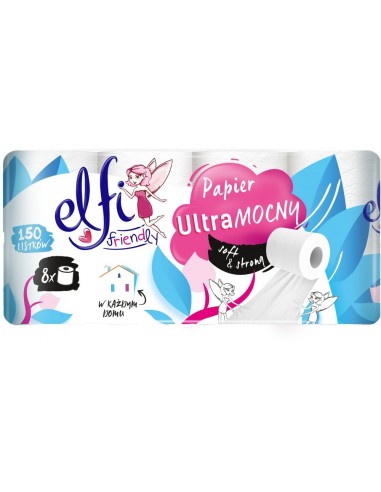 ZF.  Papier toaletowy Elfi 2W 8 rolek 