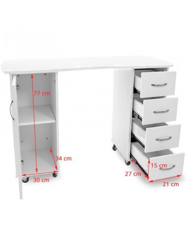 ZN.  Biurko 2027 BP białe dwie szafki