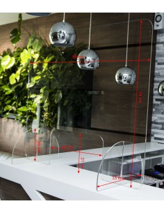 ZF.  Osłona na biurko plexi...