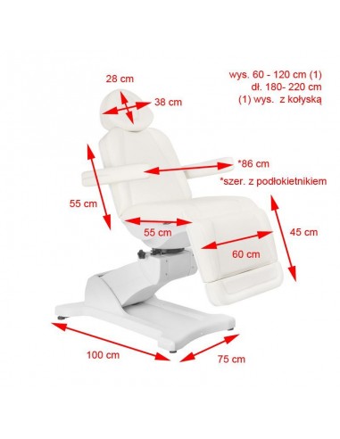 ZN.  Fotel Kosmetyczny Elektr.Azzurro...