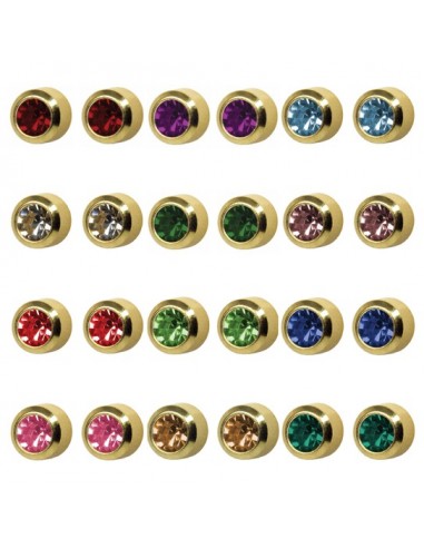 ZN.  Kolczyki Studex ZŁOTE różowy