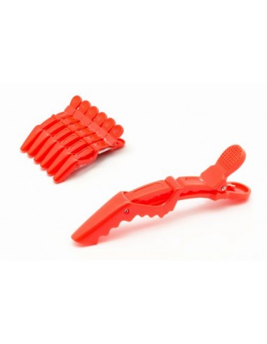 ZN.  Klips plastikowy czerwony 6szt.