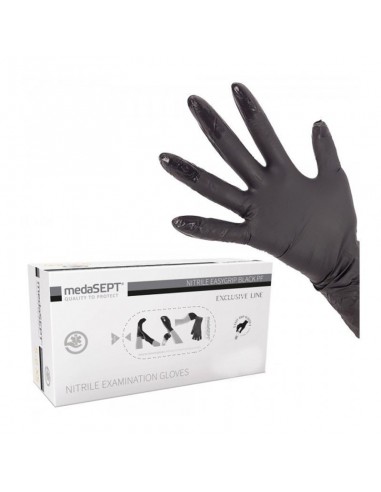 ZF.  Rękawice Medasept PREFER CZARNE XL 